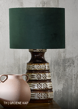 Trendhopper vintage lamp met lampenkap in groen