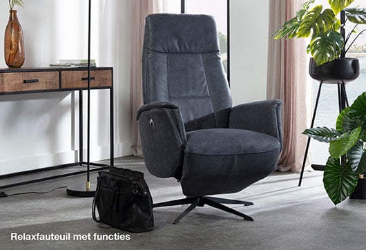 Ontspannen in een relaxfauteuil met extra functies van Budget Home Store 