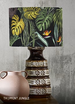 Trendhopper vintage lamp met lampenkap in jungleprint