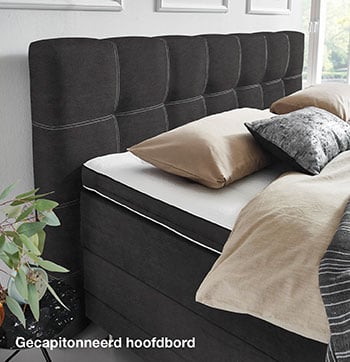 Gecapitonneerd hoofdbord van boxspring jersey bij budget home store