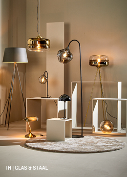 Trendhopper lampen van glas en staal