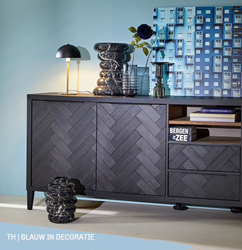 Accentkleur blauw in Trendhopper decoratie