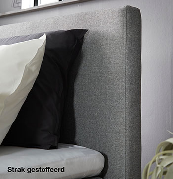 Strak gestoffeerde boxspring luxor bij budget home store