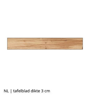 NLwoont tafel op maat met tafelblad 3 cm