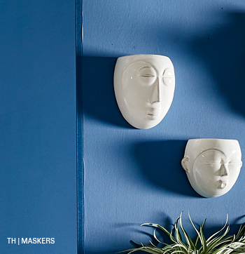 inspiratie voor wanddecoratie met masker bij trendhopper