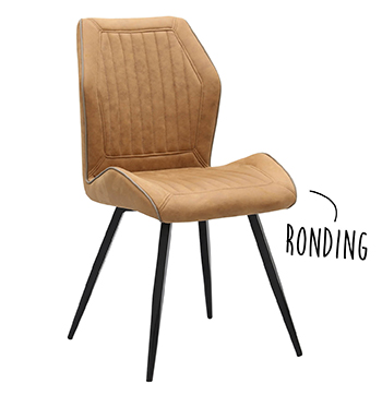 Eetkamerstoel Gusto moderne eetstoel van budget home store past bij industriële meubels 
